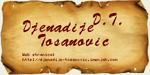 Đenadije Tošanović vizit kartica